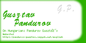 gusztav pandurov business card